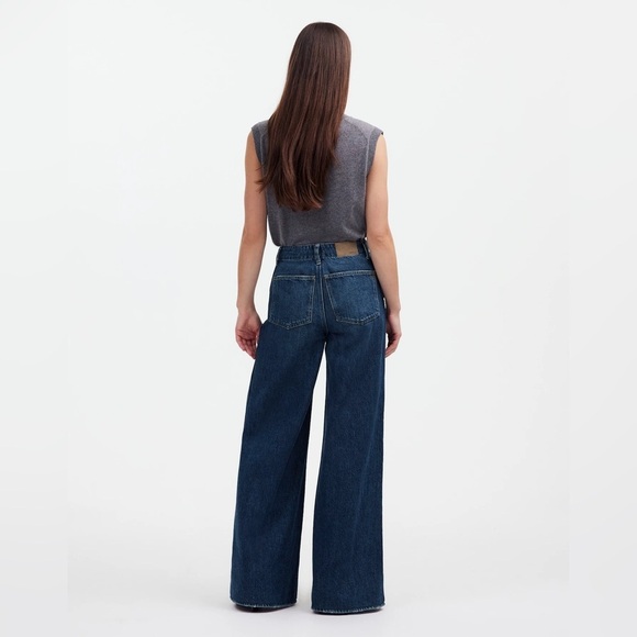 Madewell Wide Sweep Denim Trousers - Picture 4 of 10